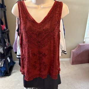 Elegant Embroidered Sleeveless Blouse